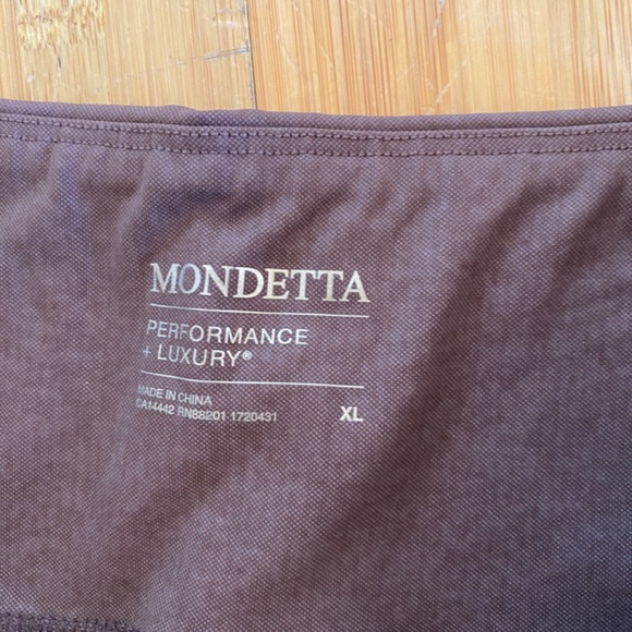 Mondetta Size XL High Waisted Active Performance Leggings w Pockets BROWN coffee - Picture 3 of 7